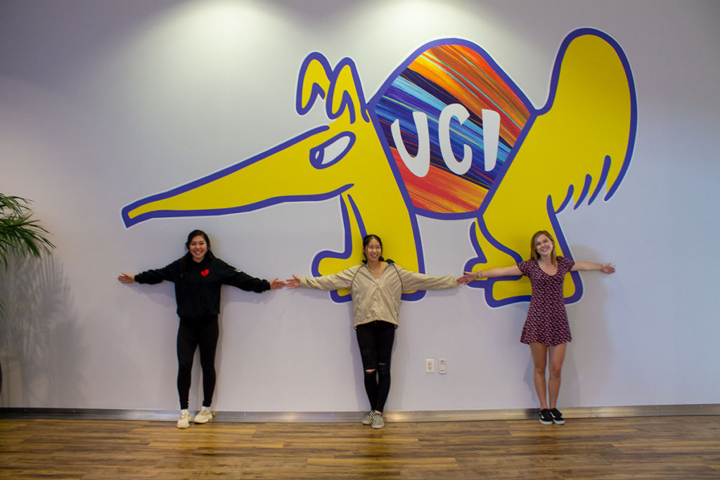 Peter the Anteater in Crystal Cove Auditorium