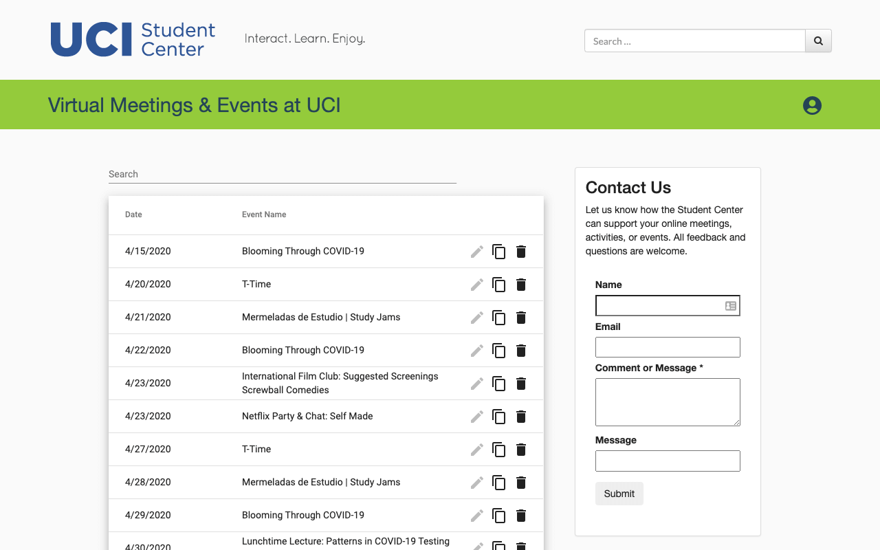 Virtual Meetings and Events